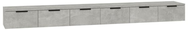 Szafki wiszące, 2 szt., szarość betonu, 102x30x20 cm