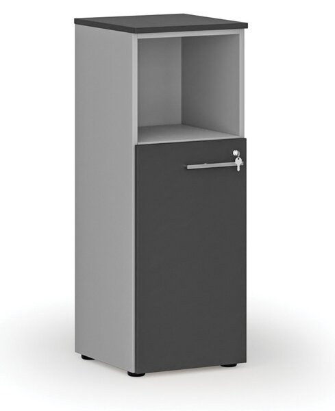 Szafa biurowa kombinowana PRIMO GRAY, 400 x 420 x 1087 mm, szary/grafit