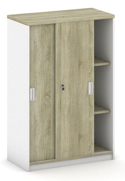 Szafa przesuwna MIRELLI, 800 x 400 x 1200 mm, biały/dąb sonoma