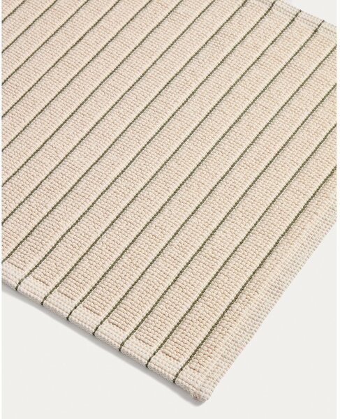 Zielony/beżowy tekstylny dywanik łazienkowy 50x80 cm Merade – Kave Home