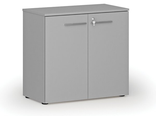 Szafa biurowa z drzwiami PRIMO GRAY, 800 x 420 x 740 mm, szary