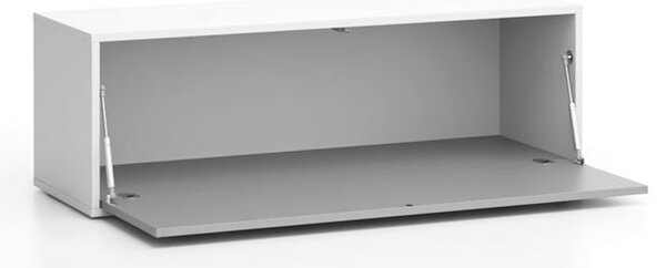 Szafka LAYERS niska, uchylna, 1200 x 400 x 394 mm, biała/szara