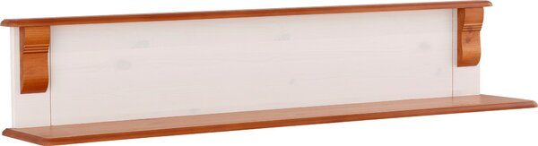 Sosnowa półka Adele 120 cm, biało-wiśniowa