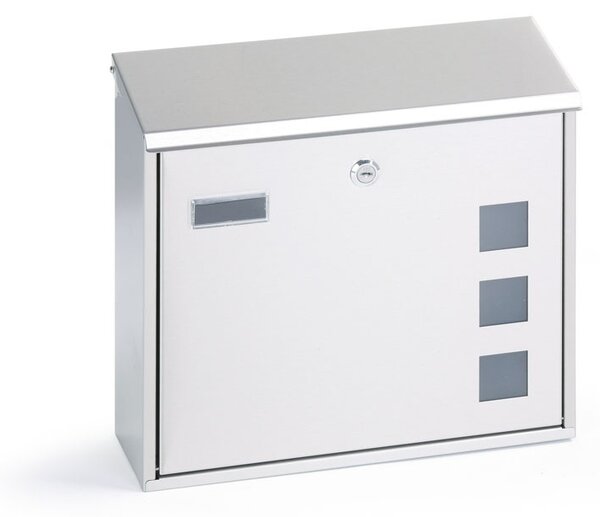 Pocztowa skrzynka na listy, 330 x 350 x 110 mm, nierdzewna