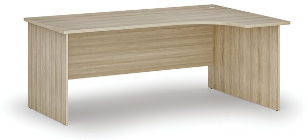 Narożne biurko PRIMO WOOD, 180x120 cm, prawe, dąb naturalny