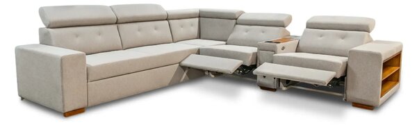 Narożnik Tulum XX 320x300 cm, funkcja spania, 2x relax elektryczny, barek, port USB