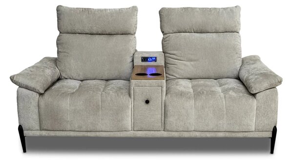 Sofa SOUND 210x105 cm 2-osobowa z Wbudowanym Wzmacniaczem, Bluetooth i Barkiem