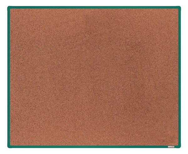 Tablica korkowa BoardOK w ramie aluminiowej, 1500 x 1200 mm, zielona rama