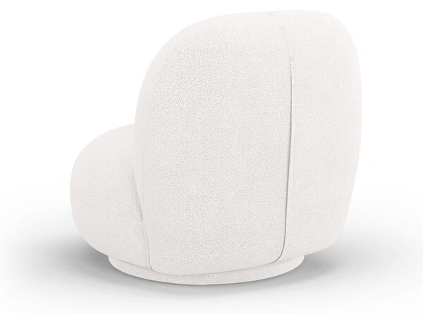 Biały fotel z materiału bouclé Chuck – Micadoni Home