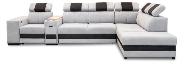 Narożnik ATOM 365 x 210 cm, funkcja relax, spanie, pojemnik, barek,USB