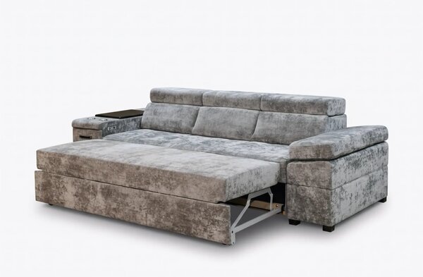Kanapa z funkcją spania, kanapa 3 osobowa Infinity IV z barkiem, powerportem PREMIUM