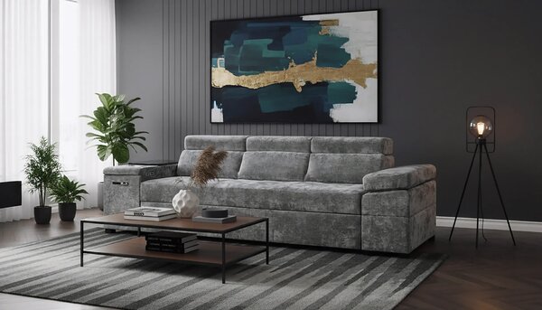 Kanapa z funkcją spania, kanapa 3 osobowa Infinity IV z barkiem, powerportem PREMIUM