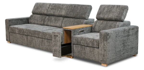 Kanapa Infinity IV 4-osobowa z funkcją spania, relax i barkiem