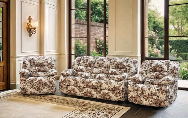 Komplet wypoczynkowy Borys 3+1+1 Sofa 3os. z f.spania + 2 fotele relax