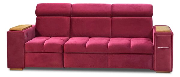 Sofa Cleo I Relax z Barkiem, port USB, półka, barek, funkcja spania
