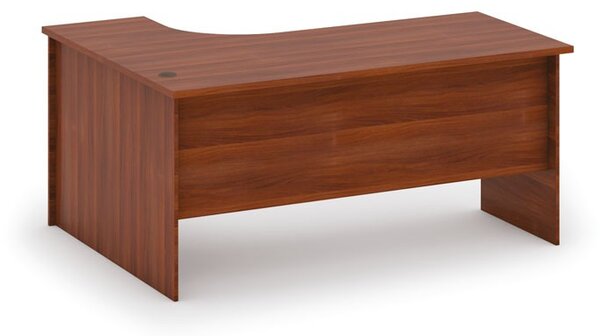 Ergonomiczne biurko MIRELLI, 140x120 cm, prawe, orzech