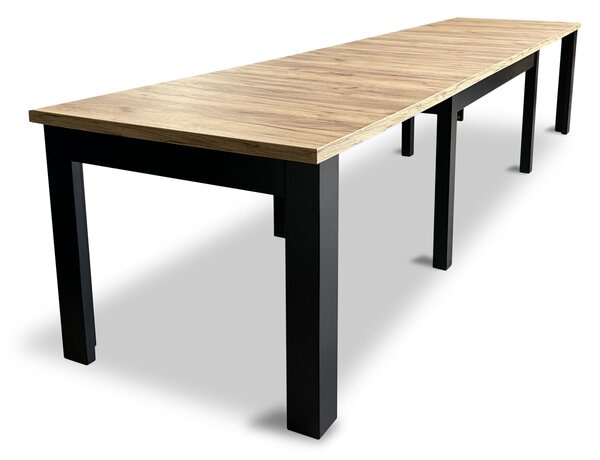 Stół rozkładany, stół dębowy 160/90 + 3x50 cm OKTO w stylu LOFT