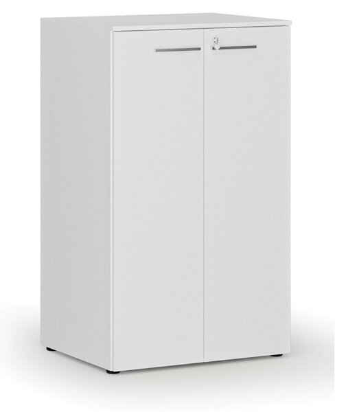 Szafa biurowa z drzwiami PRIMO WHITE, 3 półki, 800 x 640 x 1335 mm, biały