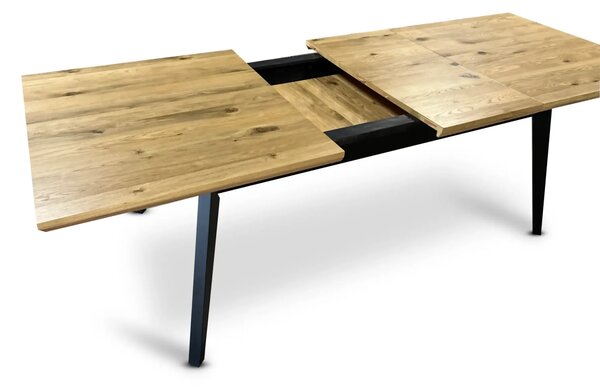 Stół rozkładany 160/90 + 2x40 cm LUIS w stylu LOFT