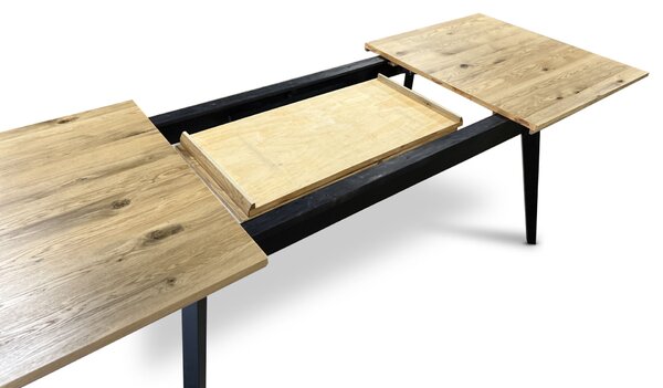 Stół rozkładany 160/90 + 2x40 cm LUIS w stylu LOFT