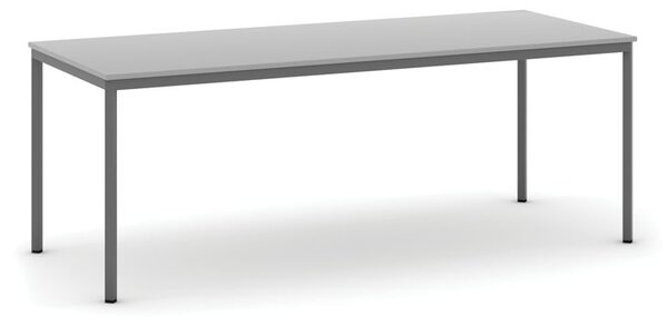 Stół jadalniany, 200x80 cm, ciemnoszara podstawa, szary