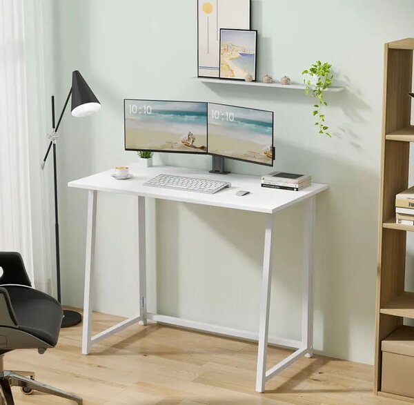 Białe minimalistyczne biurko składane B8-K88