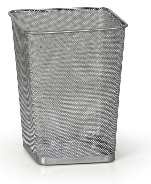 Druciany kosz na papier, 12 L, srebrny