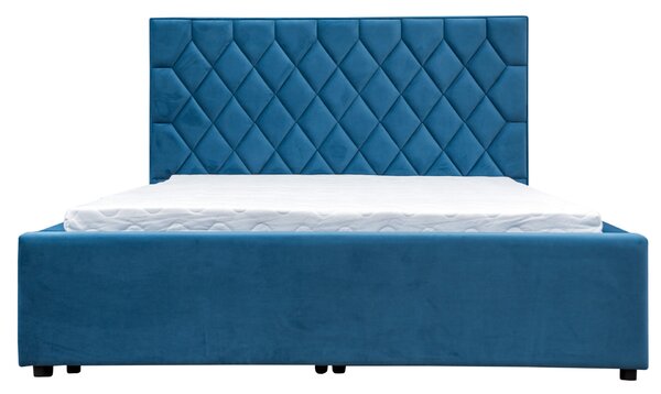 Łóżko tapicerowane TRAPEZ 140/200 cm ze stelażem w stylu Glamour