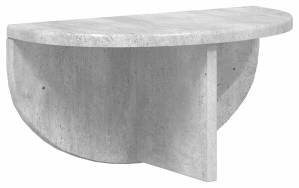 Nowoczesna półka ścienna w kolorze betonowego szarego 38x19x19 cm