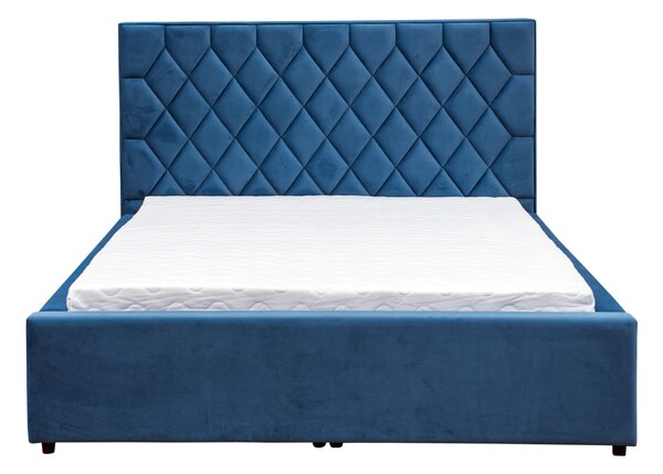 Łóżko tapicerowane TRAPEZ 140/200 cm ze stelażem w stylu Glamour