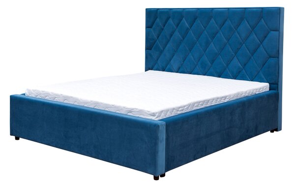 Łóżko tapicerowane TRAPEZ 140/200 cm ze stelażem w stylu Glamour