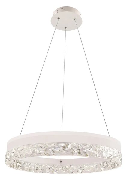 Kryształowa biała lampa wisząca w stylu glamour - M099 W9-P66