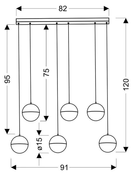 Nieregularna szara lampa ledowa E1-F65