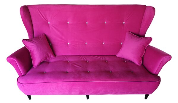 SOFA 3 osobowa LUDWIK stylizowana z kryształkami
