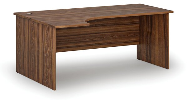 Narożne biurko PRIMO WOOD, 180x120 cm, lewe, orzech