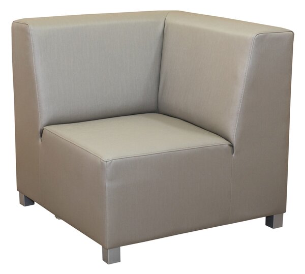 Sofa modułowa ogrodowa RIGGA, stolik + 2 pufy, wodoodporna tkanina
