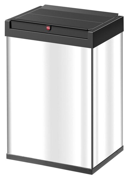Samozamykający śmietnik na odpady Big-Box L, 35 l, zbiorczy, nierdzewny polerowany