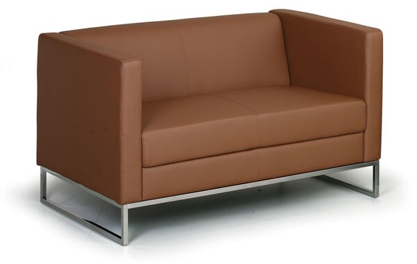 Sofa Cueb, 2-miejscowa, brązowy