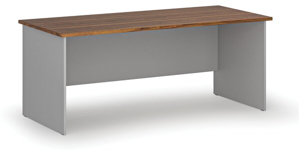 Biurko PRIMO GRAY, 180x80 cm, szary/orzech