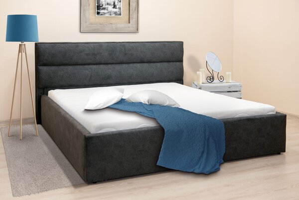 Łóżko sypialniane SANTIAGO 160/200 cm tapicerowane w tkaninie welurowej