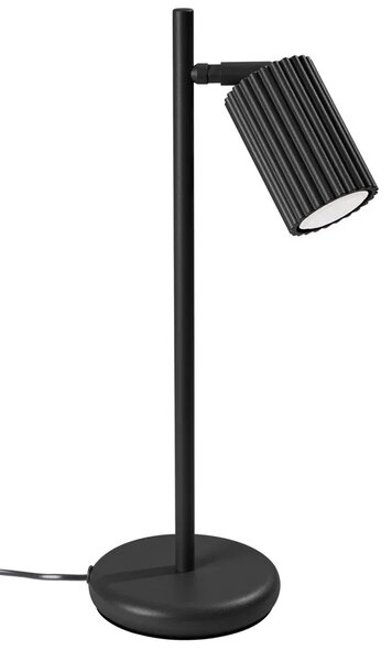 Ryflowana czarna lampka na biurko - D300 G4-D12