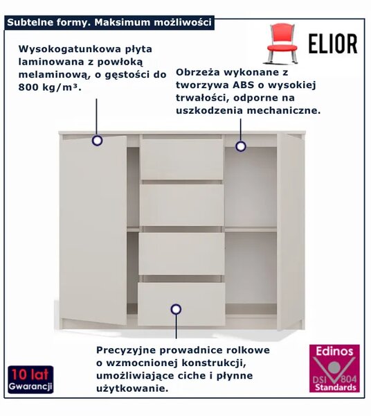 Kaszmirowa komoda w stylu loft E8-N92