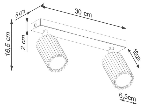 Zielona podwójna lampa sufitowa - D305 F6-H98