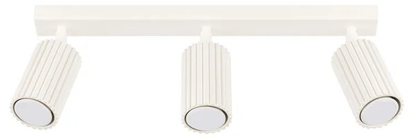 Beżowa trzypunktowa lampa sufitowa - D307 L6-T27