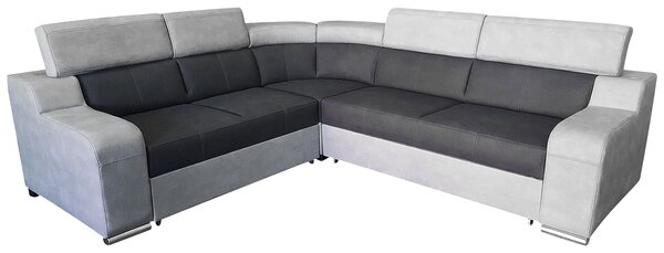Narożnik LONDYN III 240/270 cm Skóra Naturalna + Tkanina Plamoodporna