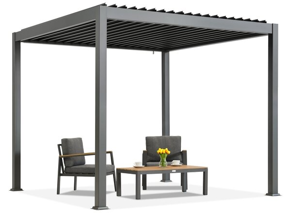 Pergola tarasowa wolnostojąca Lagos 3x3 Garden Point antracyt