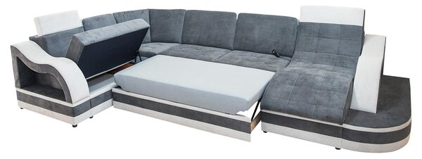 Narożnik MARCUS 220/375/155 cm Szezlong z Masażem + stolik
