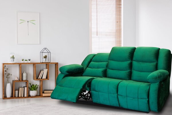 Sofa 3 osobowa BORYS RELAX Elektryczny w Tkaninie Tapicerskiej