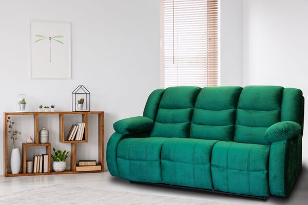 Sofa 3 osobowa BORYS RELAX Elektryczny w Tkaninie Tapicerskiej