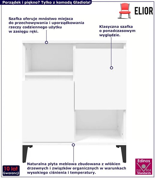 Zestaw 2 białych komód W3-C80
